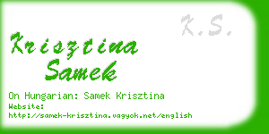 krisztina samek business card